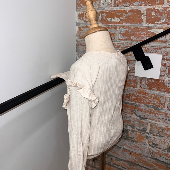 Cream Ruffled Sweater - Picture 2 of 3